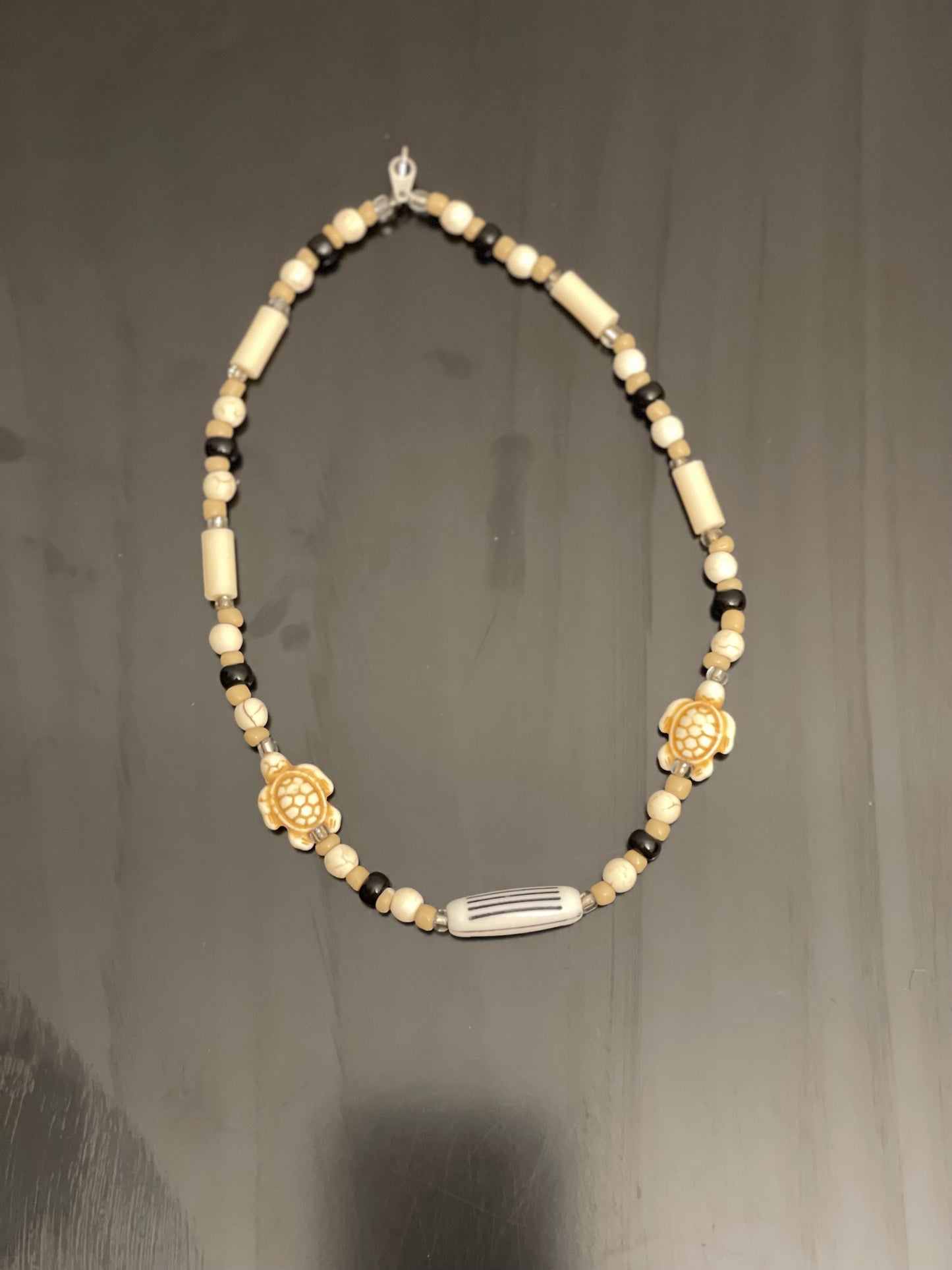 Beaded turtle choker