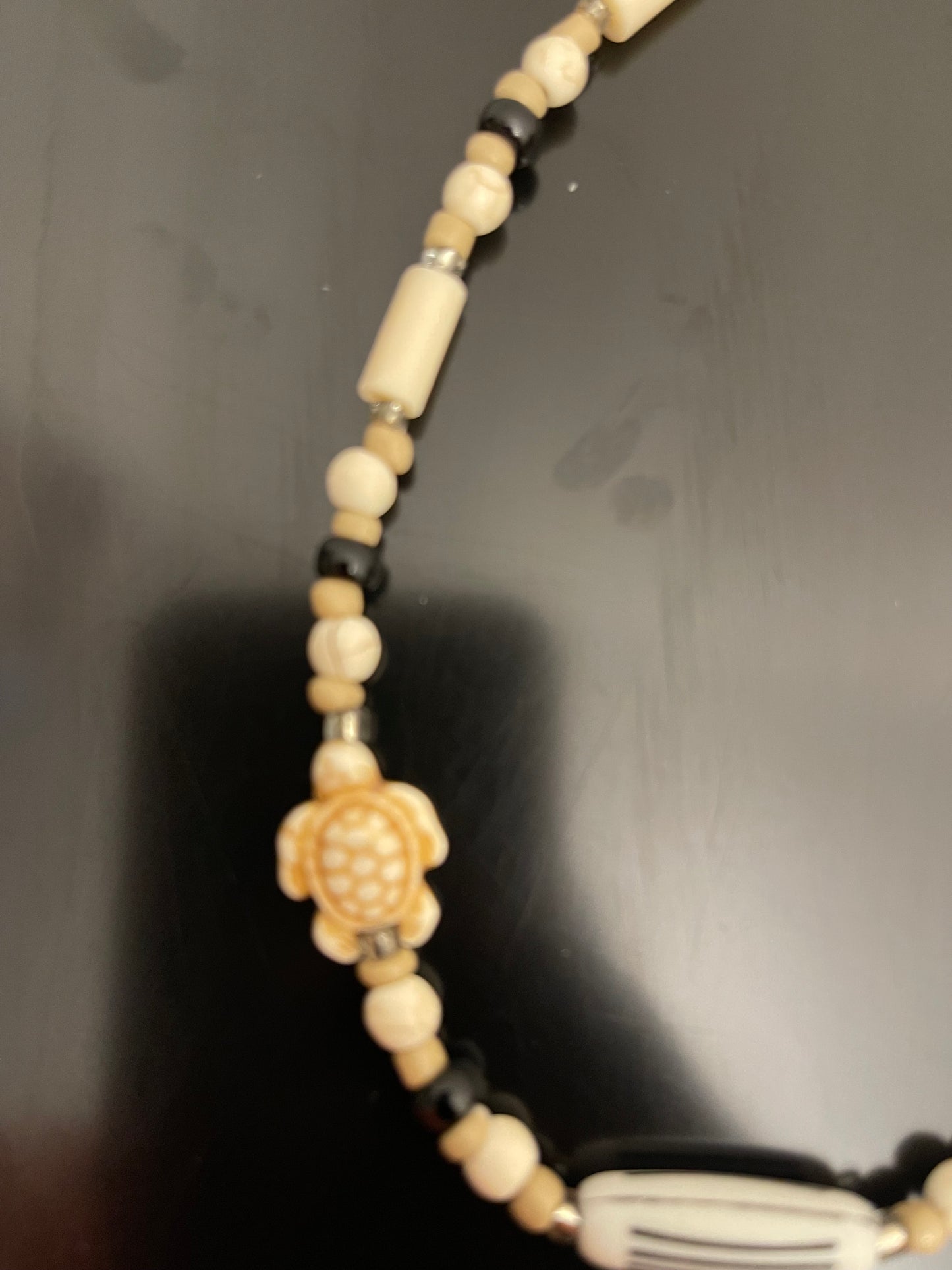 Beaded turtle choker