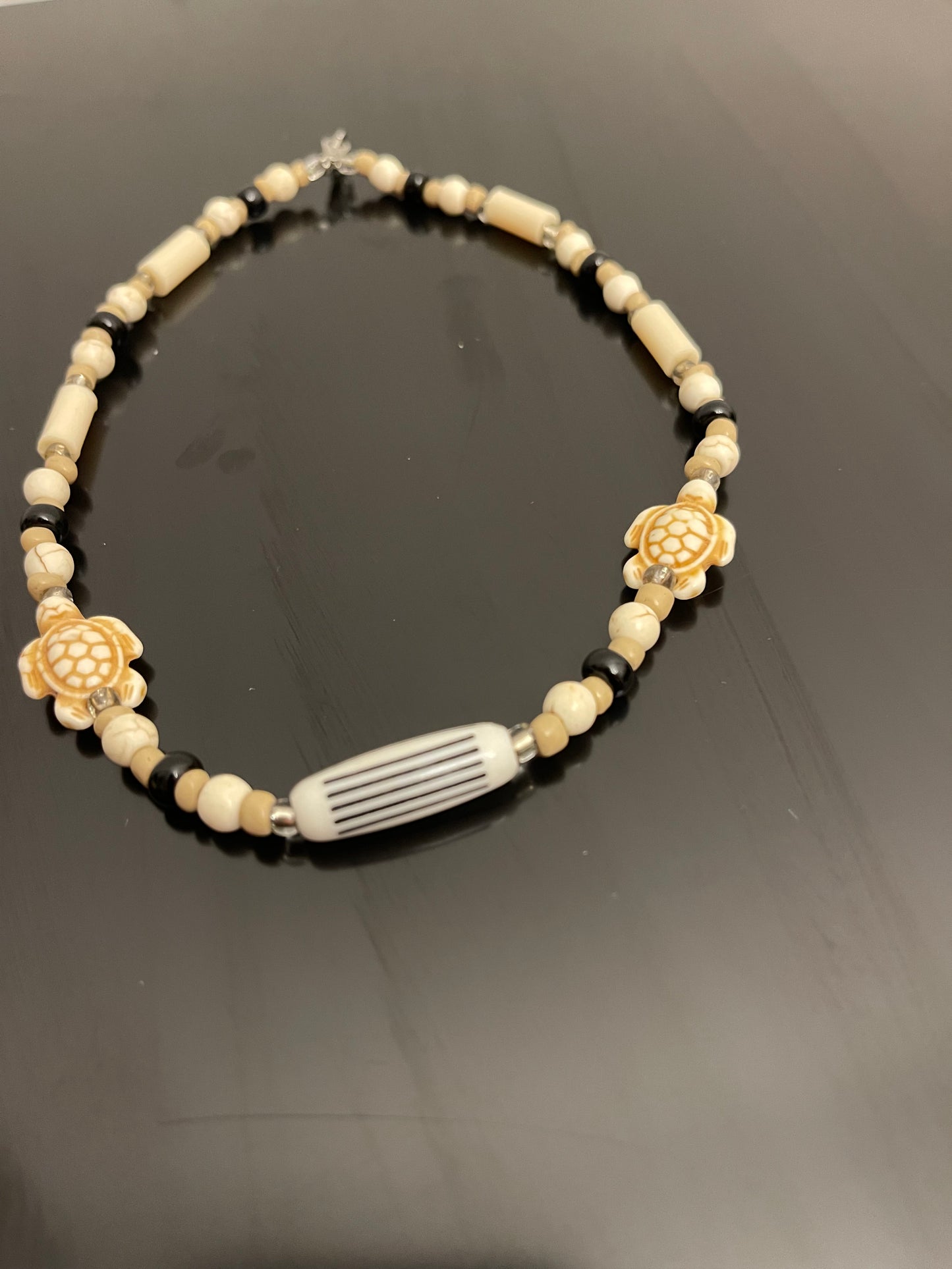 Beaded turtle choker
