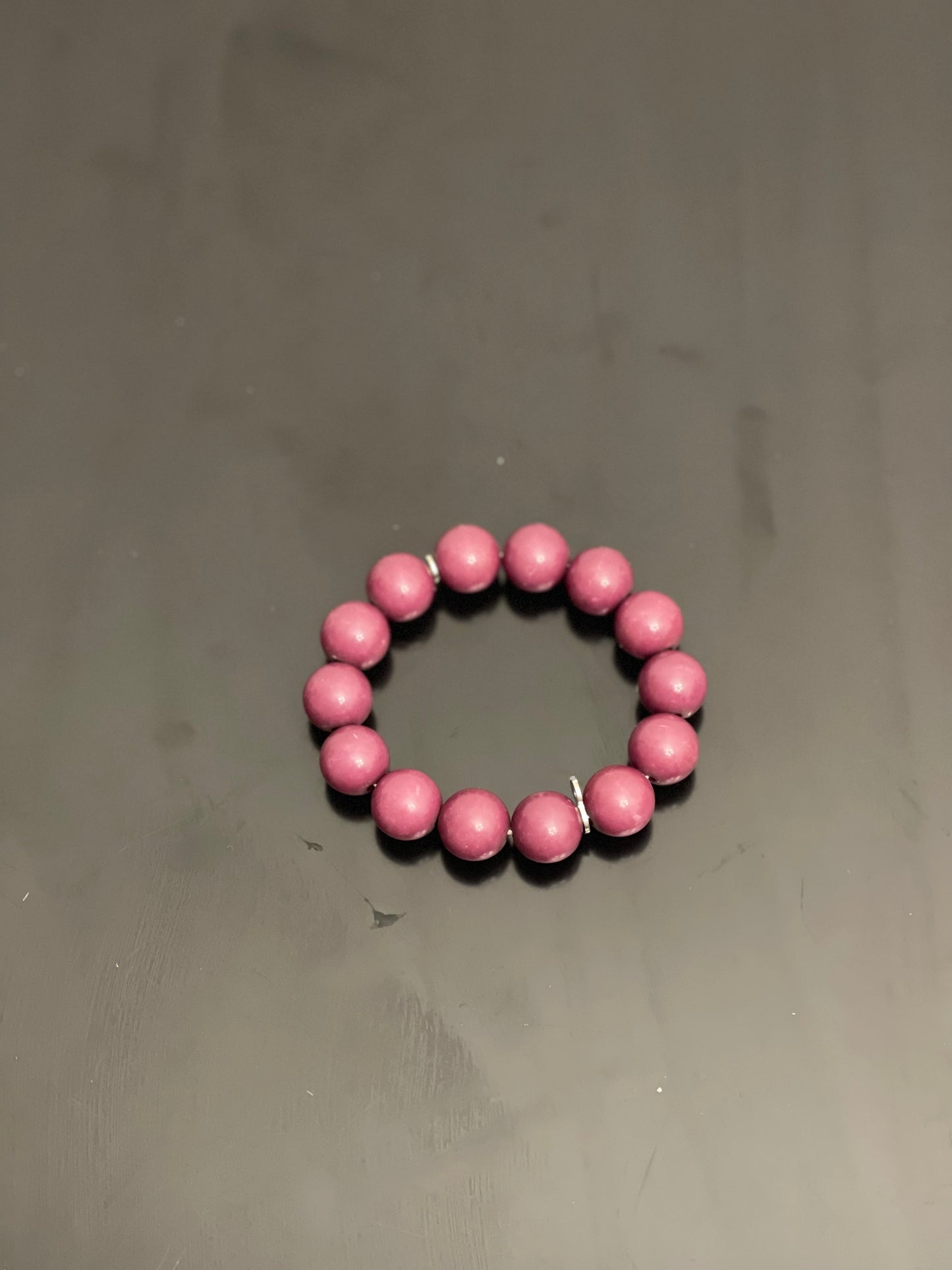 Purple beaded bracelet