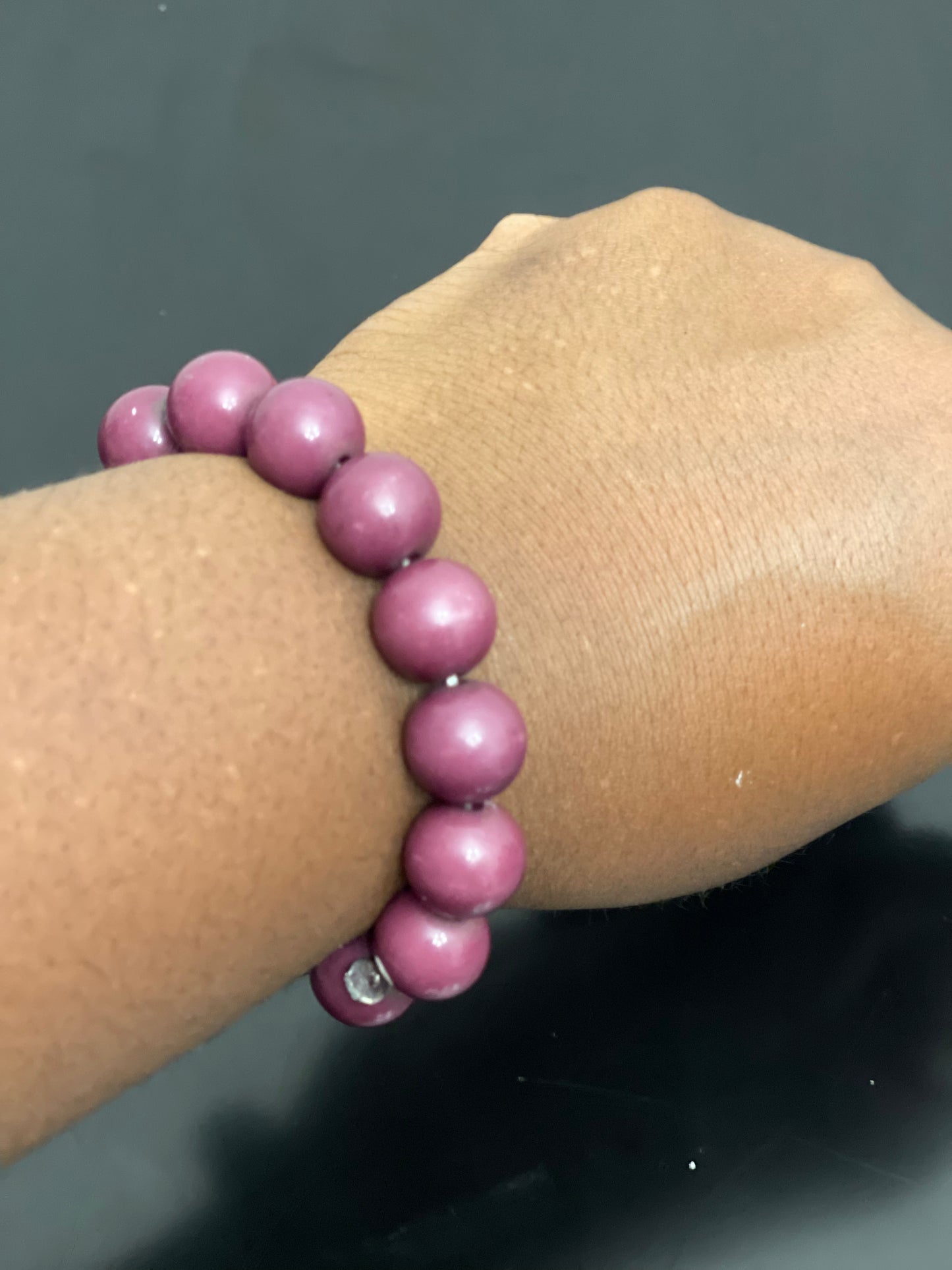 Purple beaded bracelet
