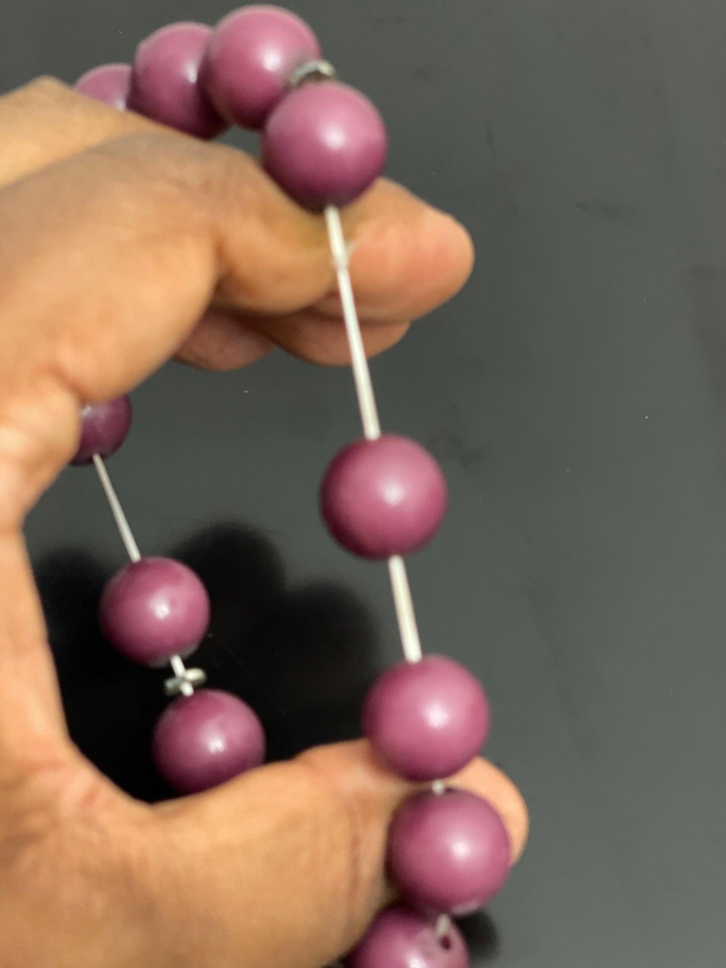 Purple beaded bracelet