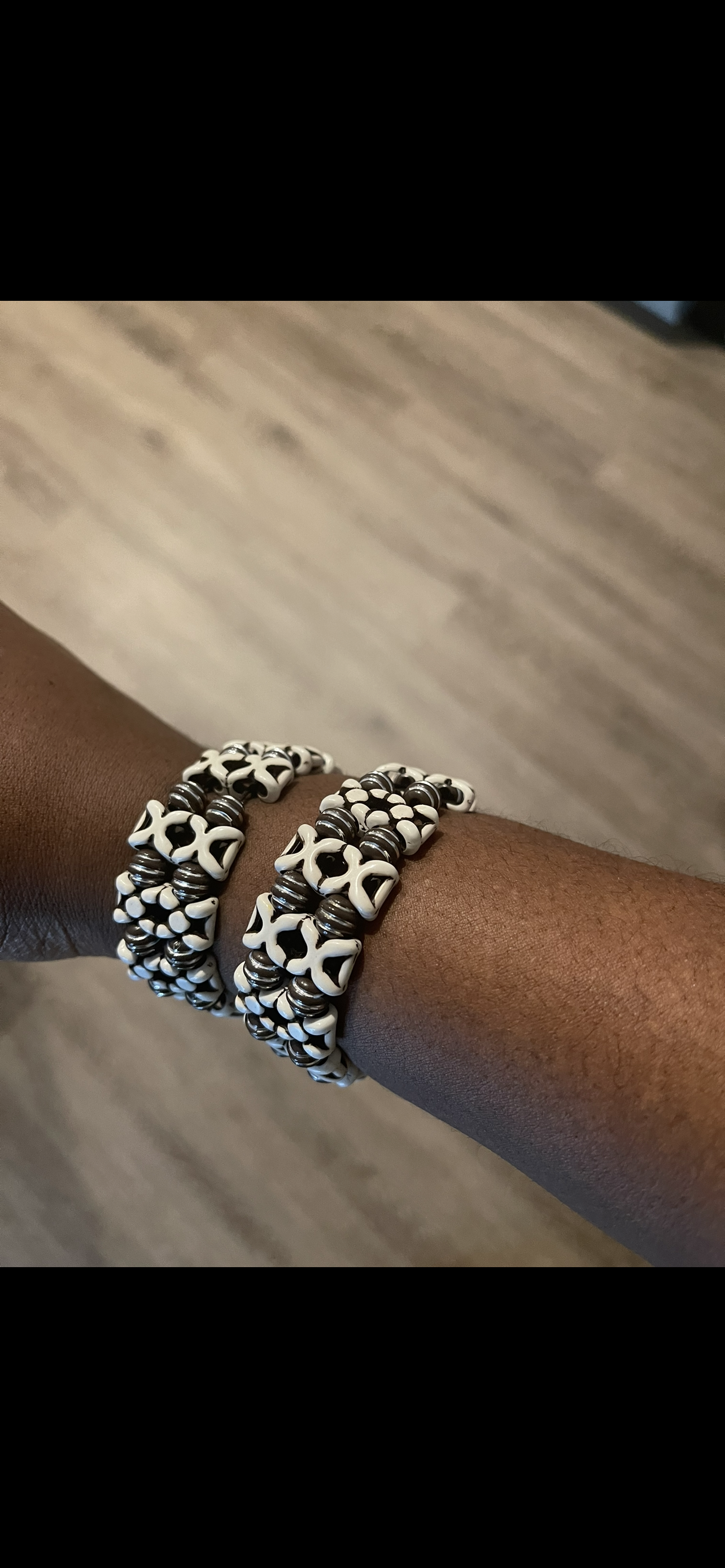 Black and white bracelet