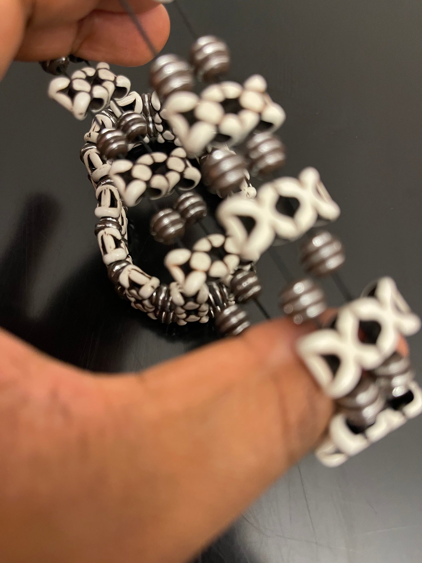 Black and white bracelet